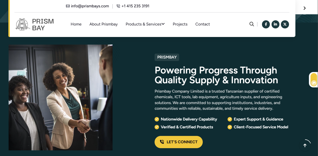 Prismbays Website Screenshot